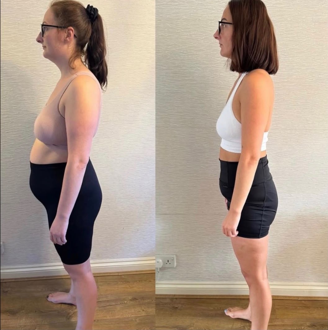 Member before and after transformation: 40 lbs lost in 24 weeks